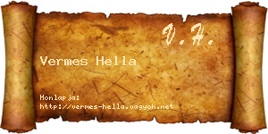 Vermes Hella névjegykártya